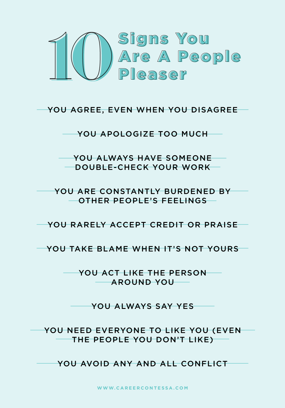 10 Signs You&#39;re a Chronic People Pleaser—and How to Stop | Career Contessa