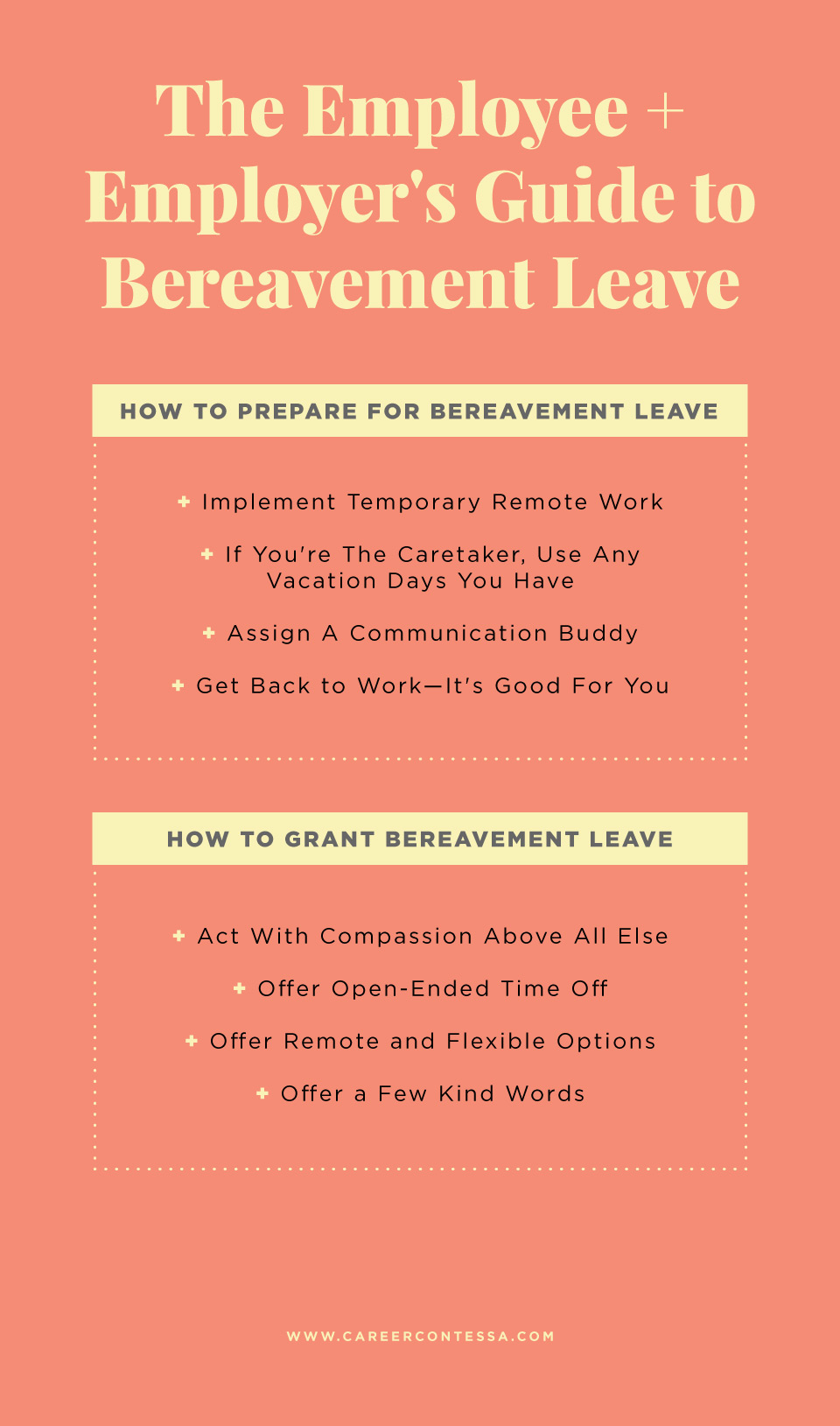 The Employee + Employer's Guide to Bereavement Leave Career Contessa