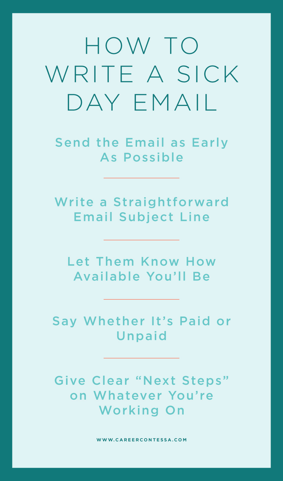 How to Write the Sick Day Email 